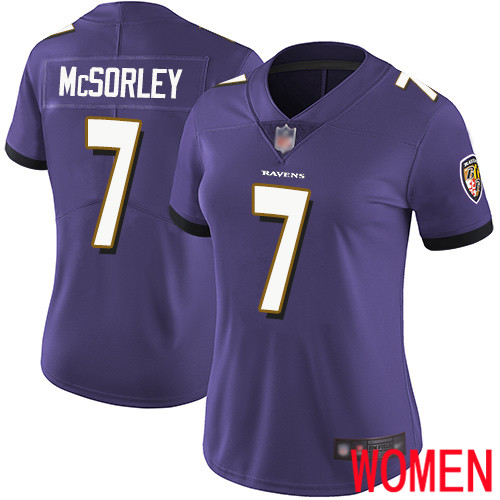 Baltimore Ravens Limited Purple Women Trace McSorley Home Jersey NFL Football #7 Vapor Untouchable